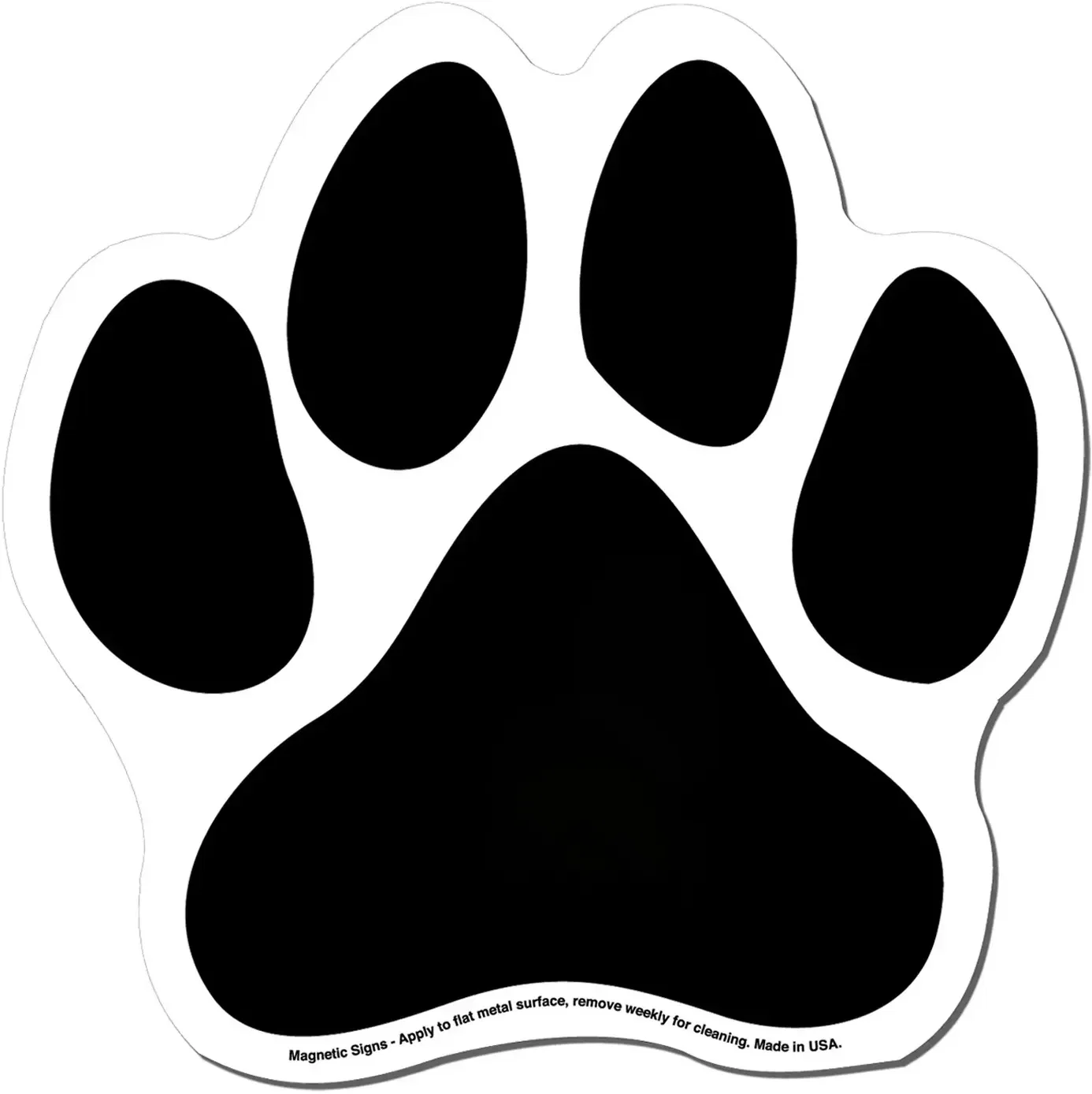 Custom Magnetic Paw Print Signs (6" x 6" Magnetic Sign) — view 4