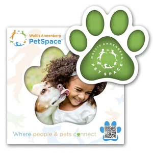 Paw Print Punch Out Picture Frame Magnet, 5" x 5", Full-Color Imprint
