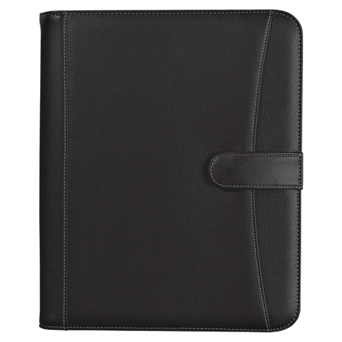 Black meeting portfolio shown in full zipped closed