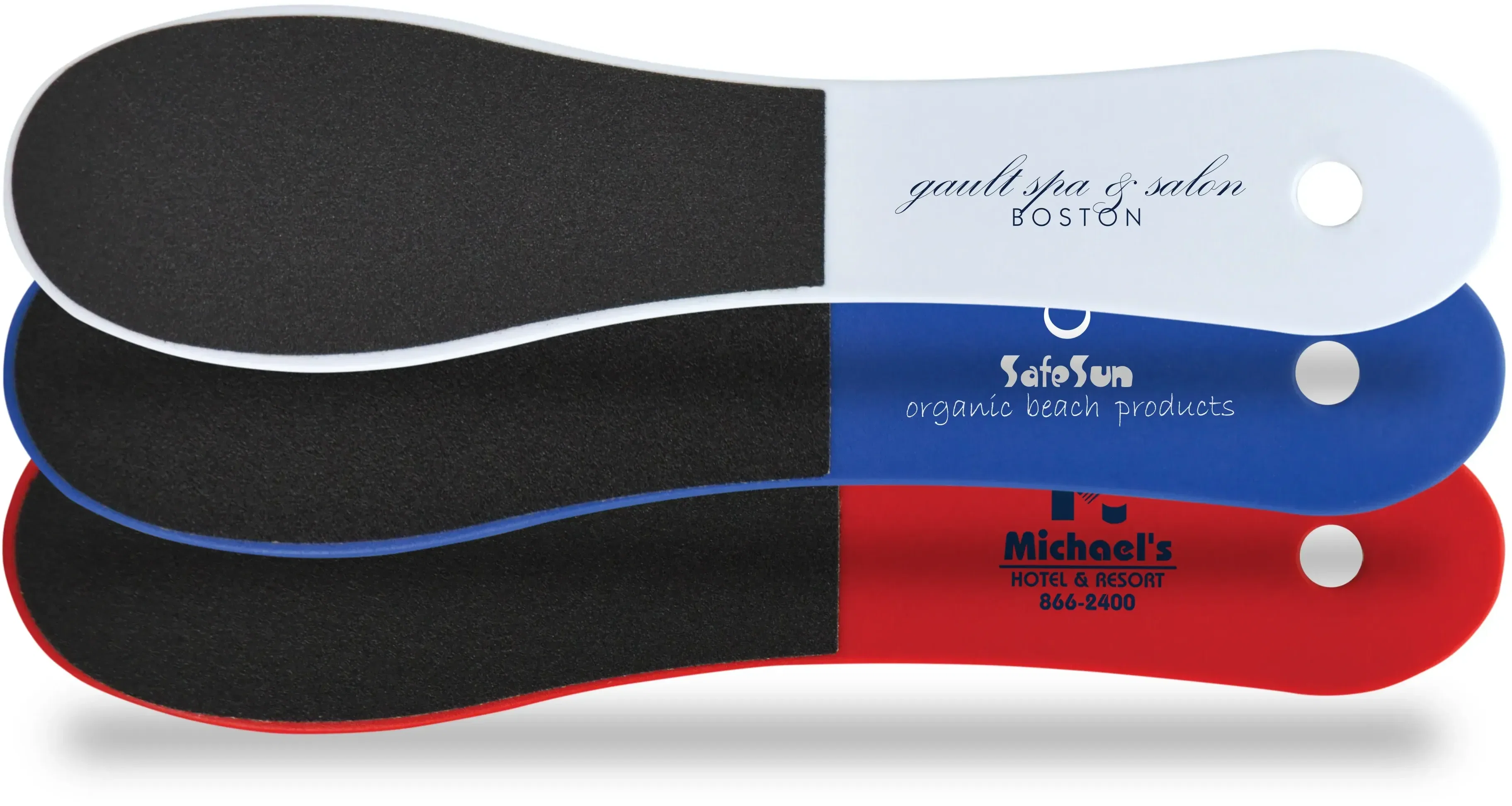 Pedicure Special File. Plastic foot file for smoothing rough heels and calluses at pedicure salons, view 3