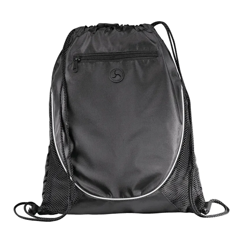 Custom Peek Drawstring Bag with Earbud Port view 2