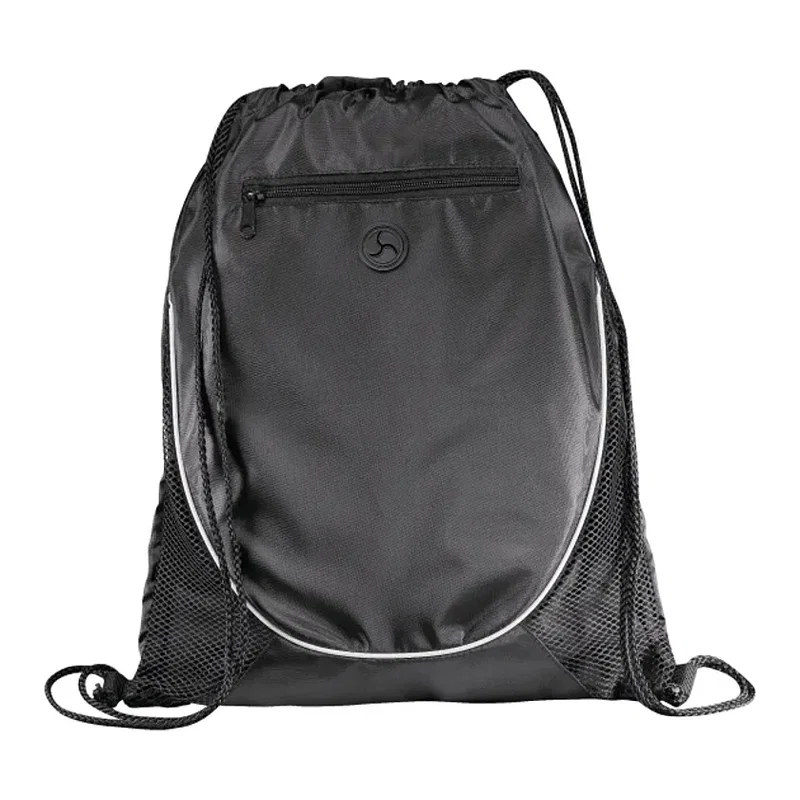Custom Peek Drawstring Bag with Earbud Port — view 2