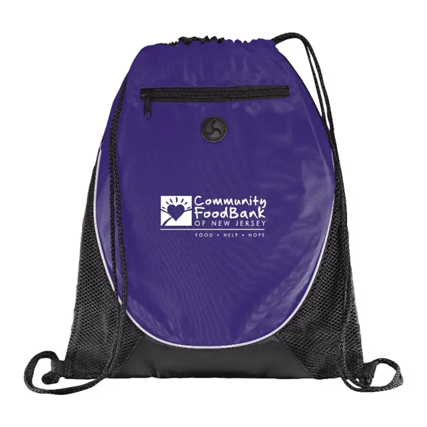 Custom Peek Drawstring Bag with Earbud Port — view 3