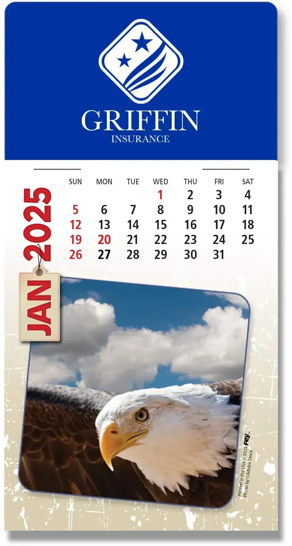 Custom Americana Calendar Pad - Peel-N-Stick®