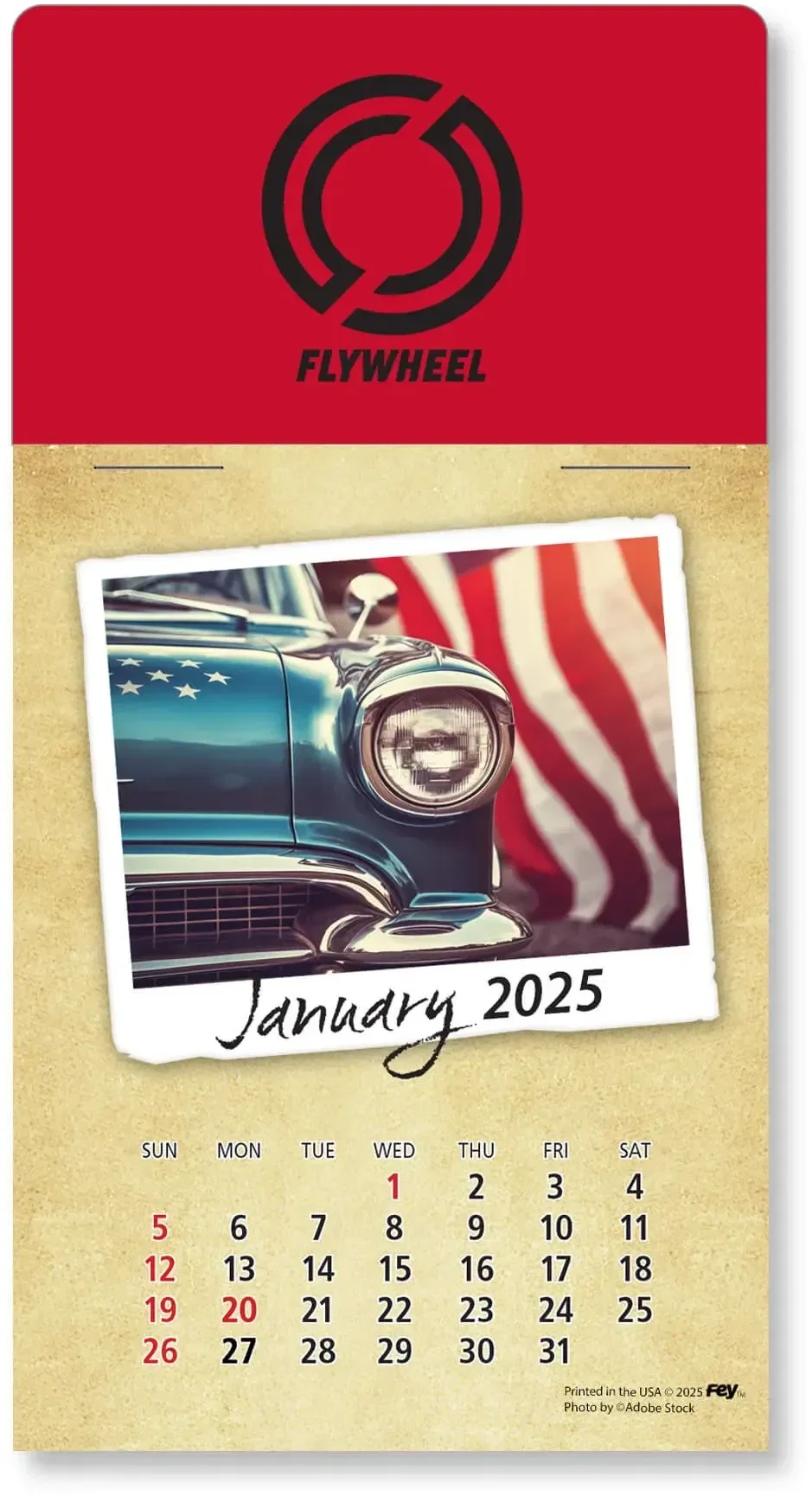 Personalized Classic Cars Peel-N-Stick Calendar Pad