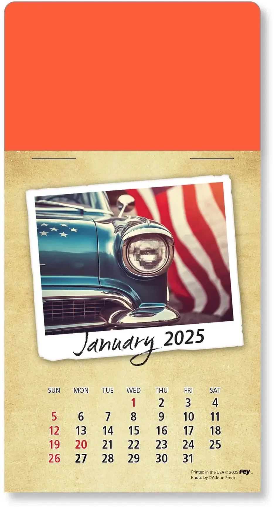 Personalized Classic Cars Peel-N-Stick Calendar Pad — view 2