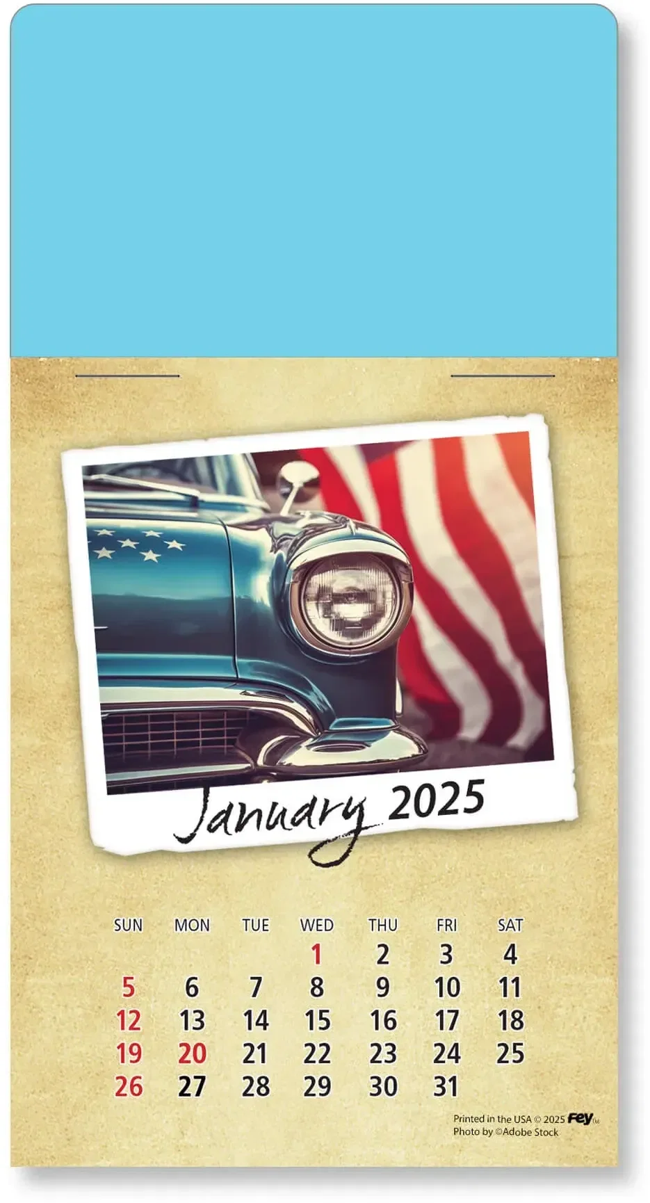 Personalized Classic Cars Peel-N-Stick Calendar Pad — view 3