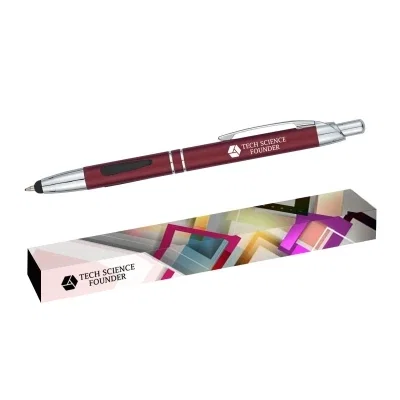 Slim gift box that opens to display a writing instrument