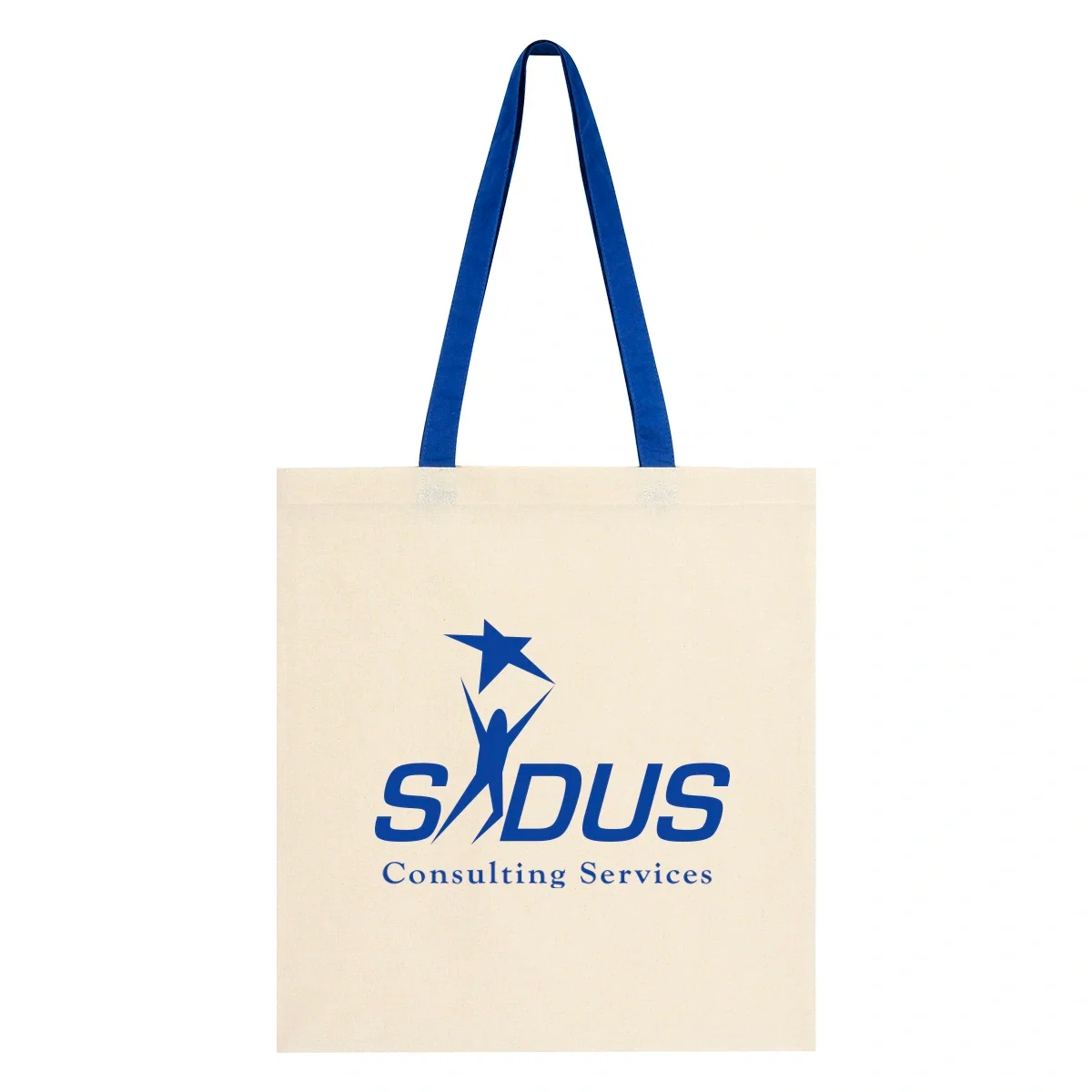 Cotton canvas tote bag with contrasting handles for daily errands