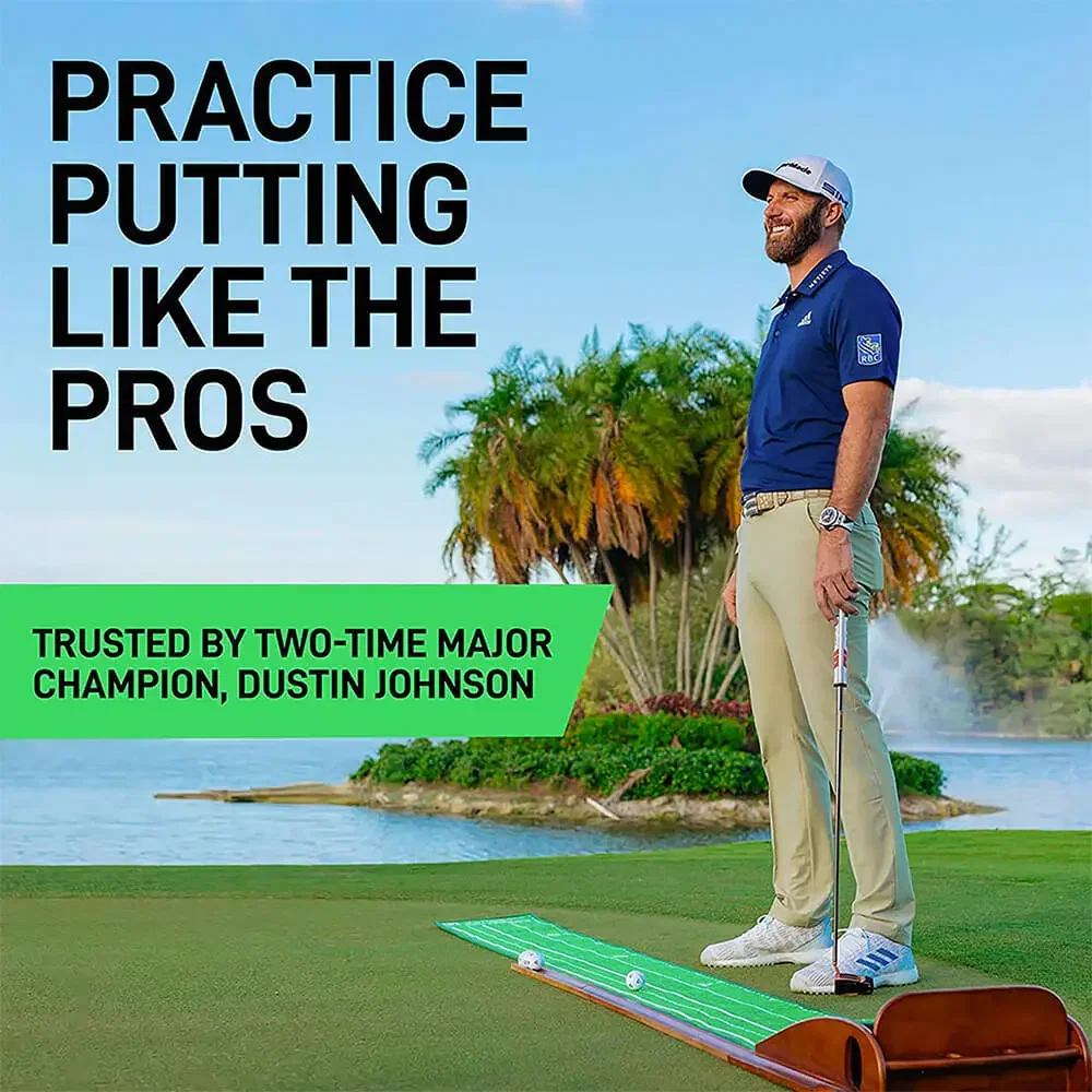 Perfect Practice Putting Mat - Standard Edition 9.6' FT in use