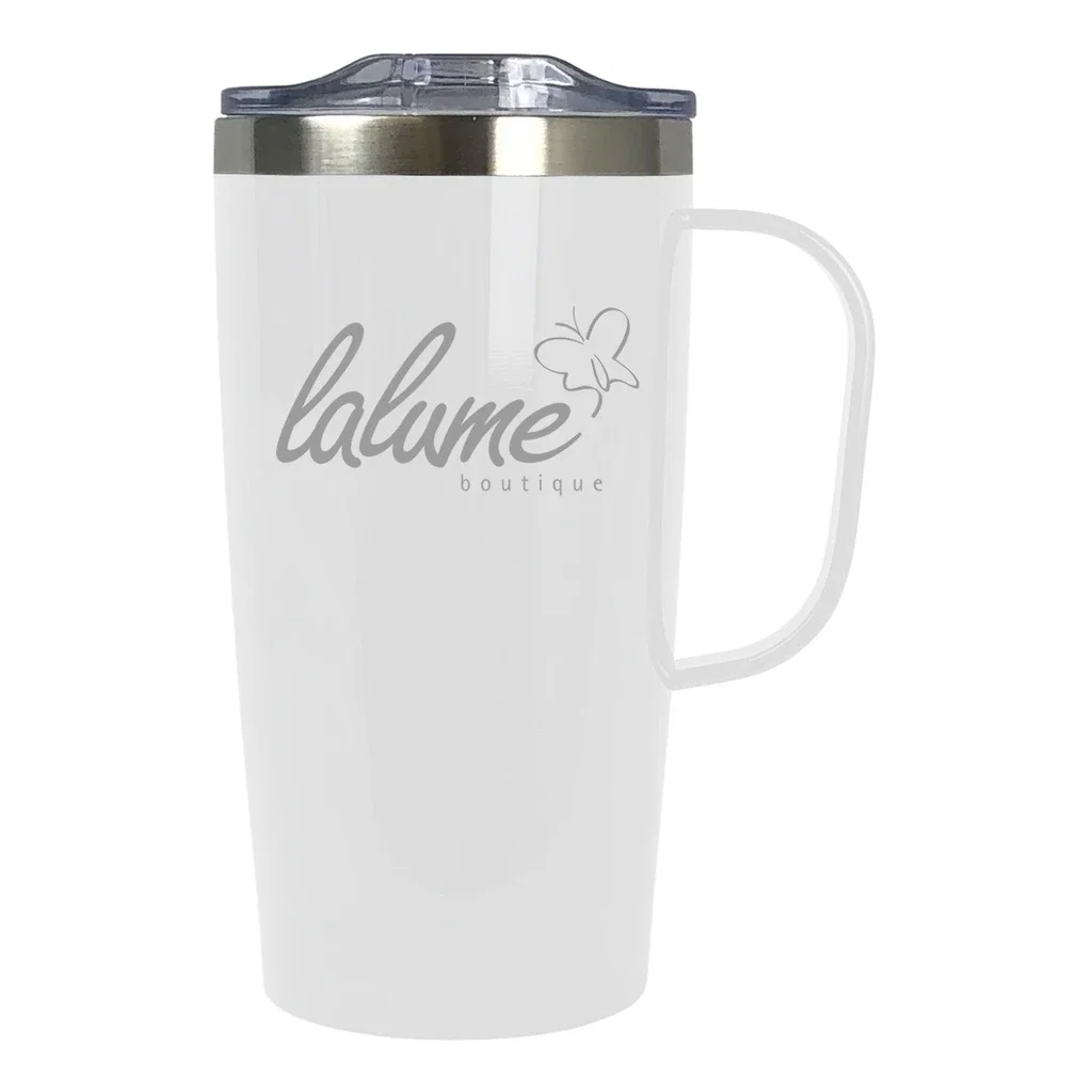 Perfect Temp 20 oz Stainless Steel Vacuum Mug — White — view 3