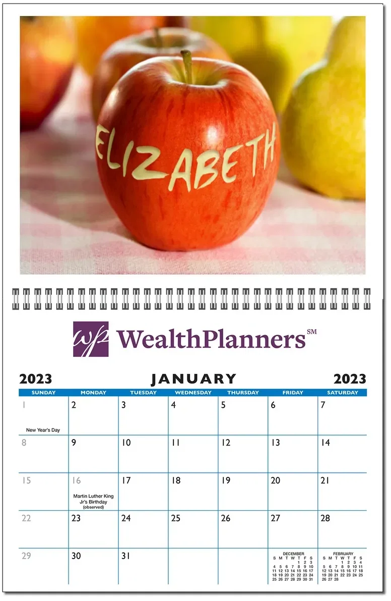 Personalized 12 Month "In-the-Image" Wall Calendar — view 2