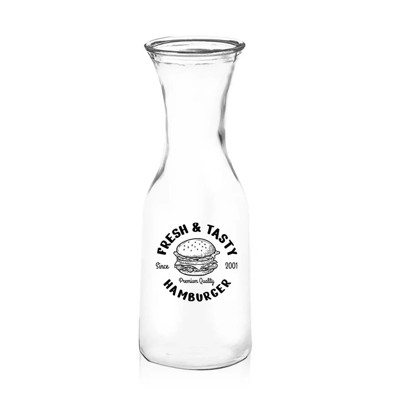 Personalized Clear Glass Carafe - 34 oz.