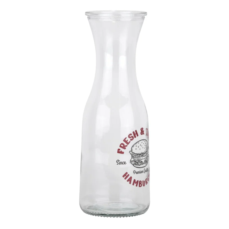 Personalized Clear Glass Carafe - 34 oz. — view 2