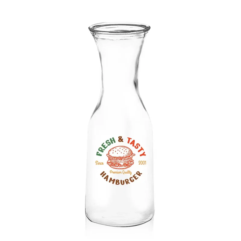 Personalized Clear Glass Carafe - 34 oz. — view 4
