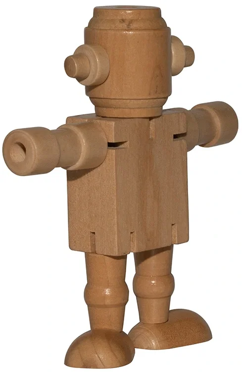 Personalized Mini Wood Robot — view 3