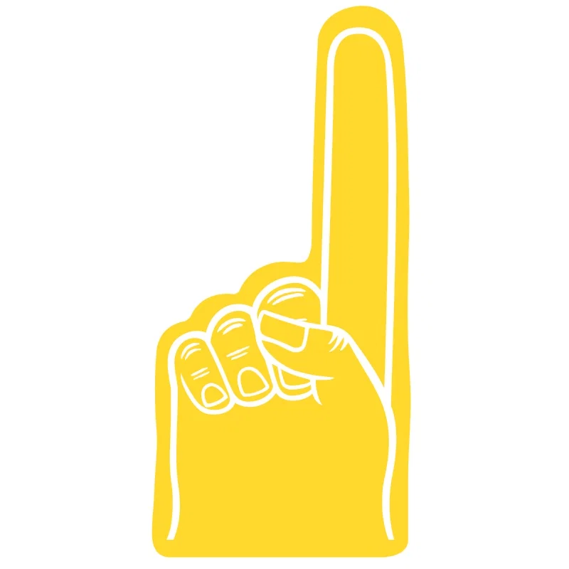 Personalized Number #1 Foam Finger 16" — view 2