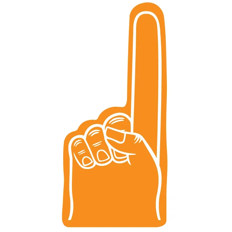 Personalized Number #1 Foam Finger 16" — view 16