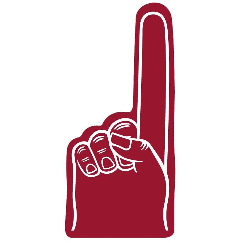 Personalized Number #1 Foam Finger 16" — view 6
