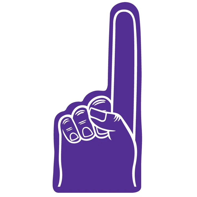 Personalized Number #1 Foam Finger 16" — view 7