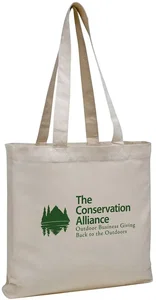 Personalized Organic Gusseted Tote with 25.5" Handles