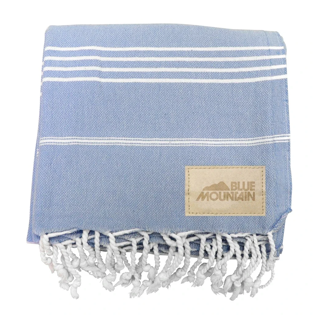 Peshtemal Turkish Towel — Blue — view 2