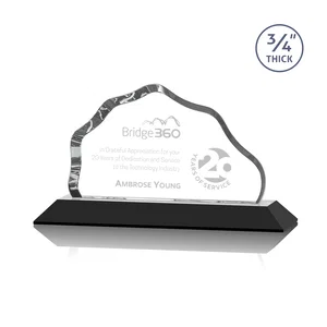 Iceberg Silhouette Crystal Award on Mitered Base