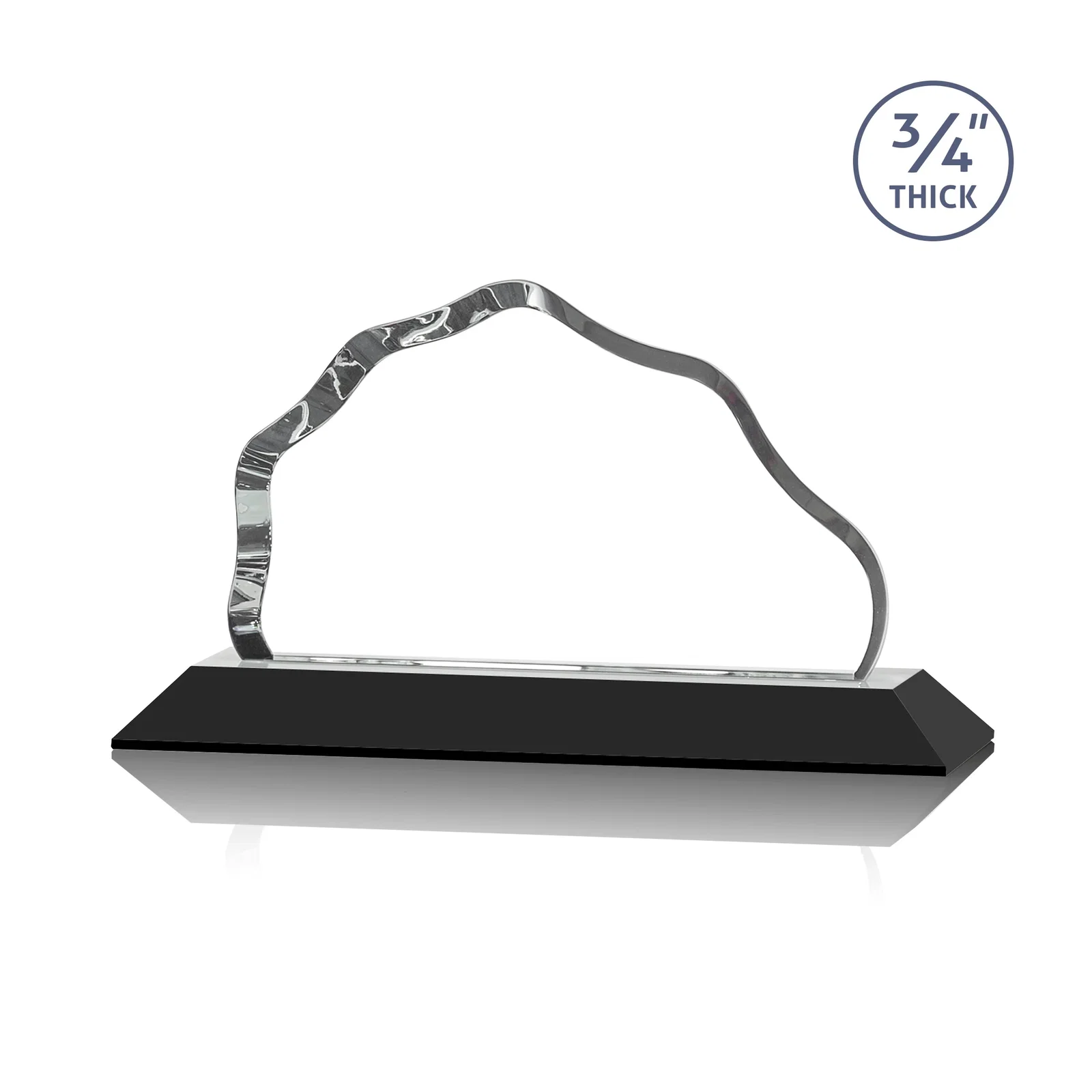 Customized Iceberg Silhouette Crystal Award on Mitered Base, awards for graduation ceremonies