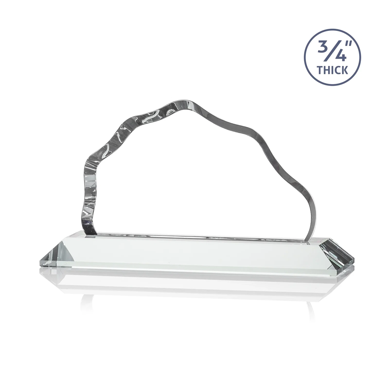 Customized Iceberg Silhouette Crystal Award on Mitered Base, awards for dealer and partner awards