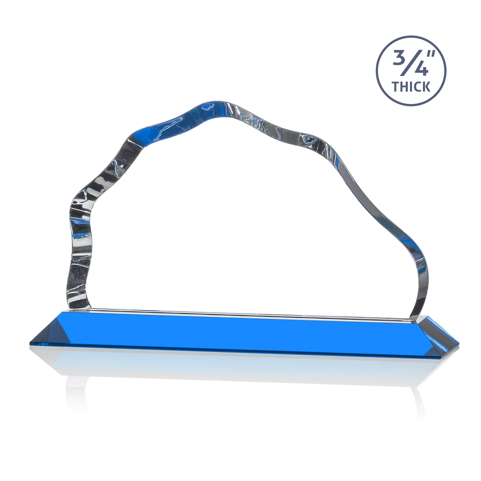 Custom Iceberg Silhouette Crystal Award on Mitered Base, awards, with your logo for employee recognition
