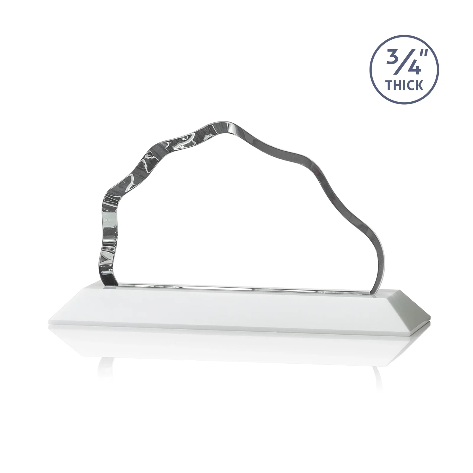 Custom Iceberg Silhouette Crystal Award on Mitered Base, awards, with your logo for corporate award ceremonies