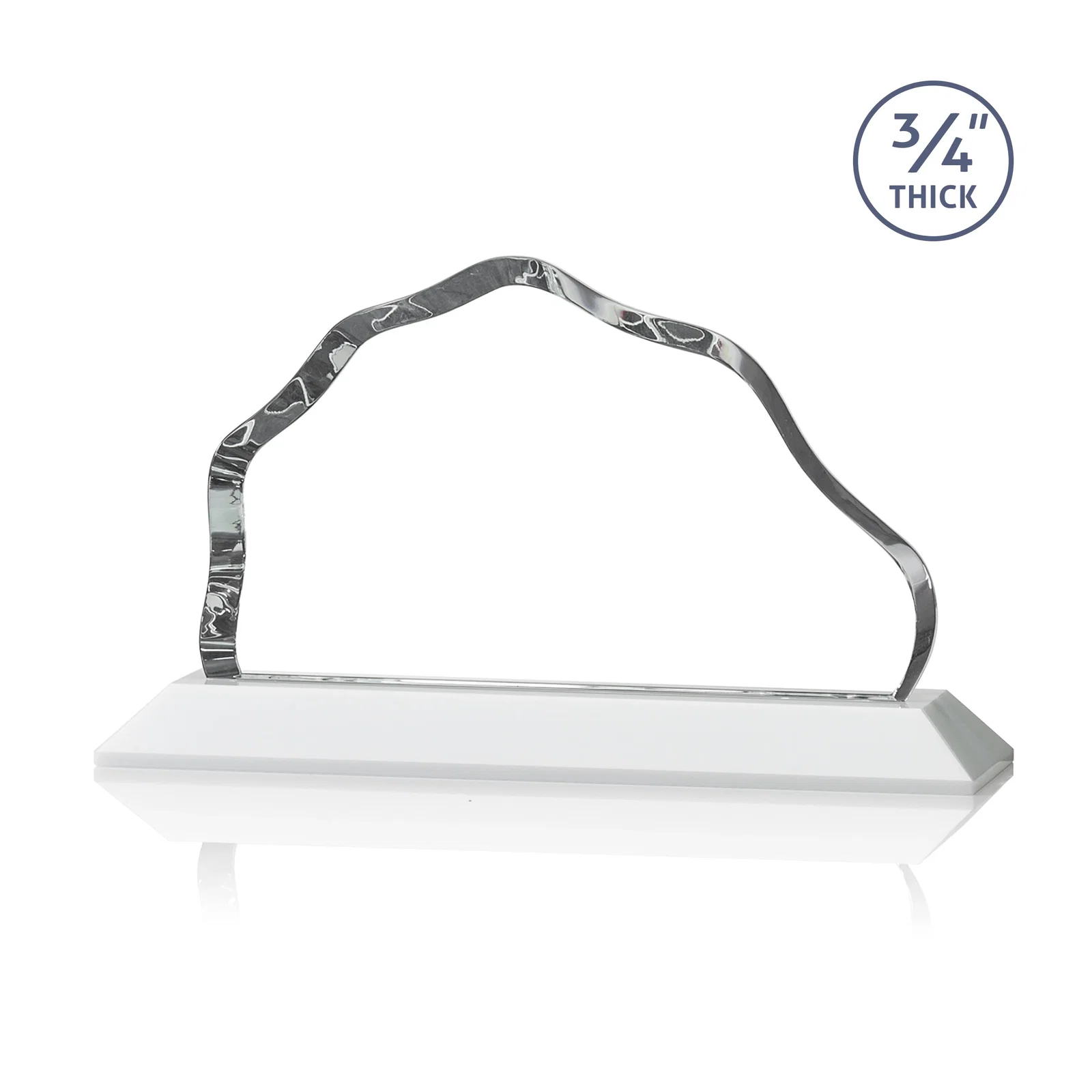 Custom Iceberg Silhouette Crystal Award on Mitered Base, awards, with your logo for service anniversary gifts