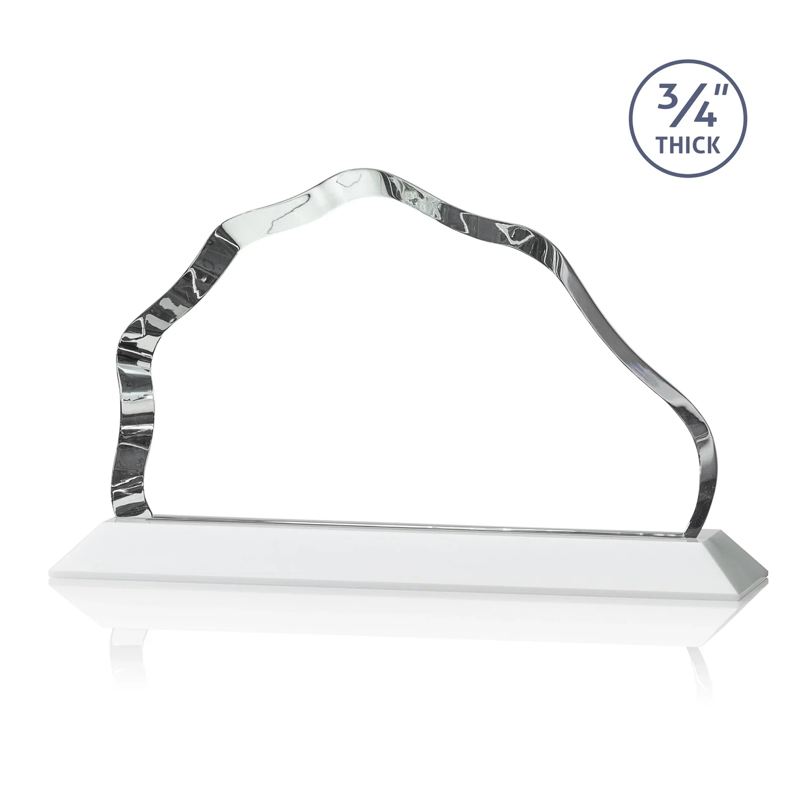 Custom Iceberg Silhouette Crystal Award on Mitered Base, awards, with your logo for sales achievement awards
