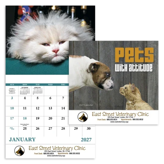 Good Value™ Pets with Attitude - Stapled Calendar