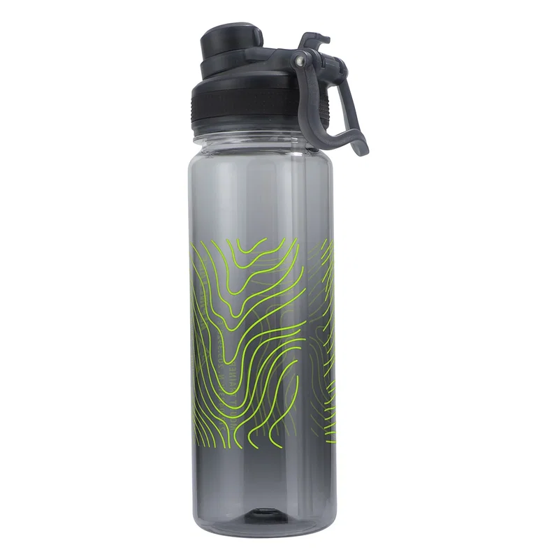Angled view of the Phantom 24 oz Bottle's cap and straw attachment