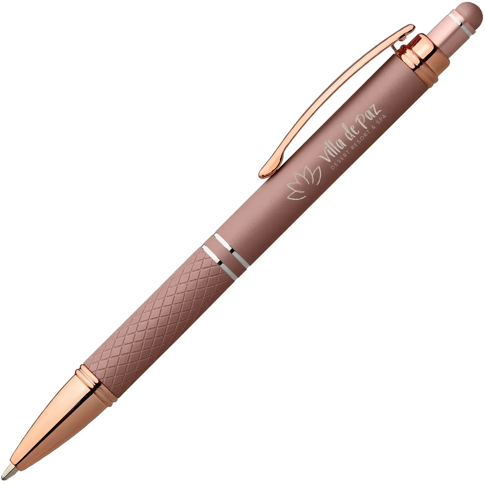 Phoenix Softy Rose Gold Metallic Pen w/ Stylus  — view 3