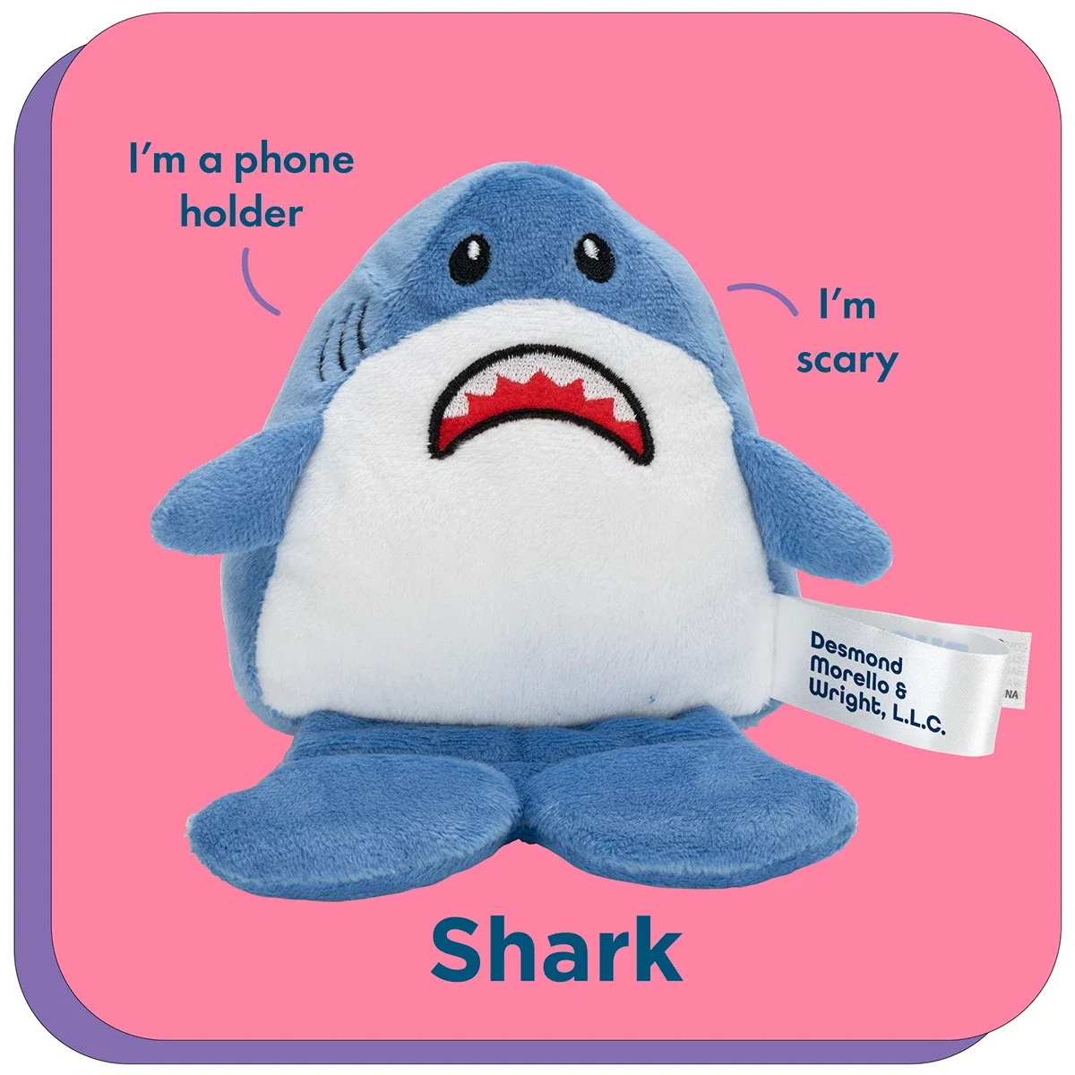 Phone Pals Weighted Plush Phone Holder, side profile showing the weighted base, style 2 of 3