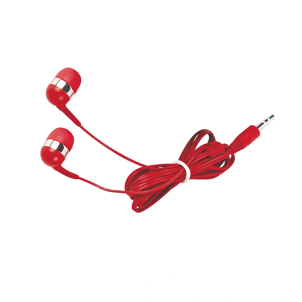 Hand pulling the earbuds out of the small pocket