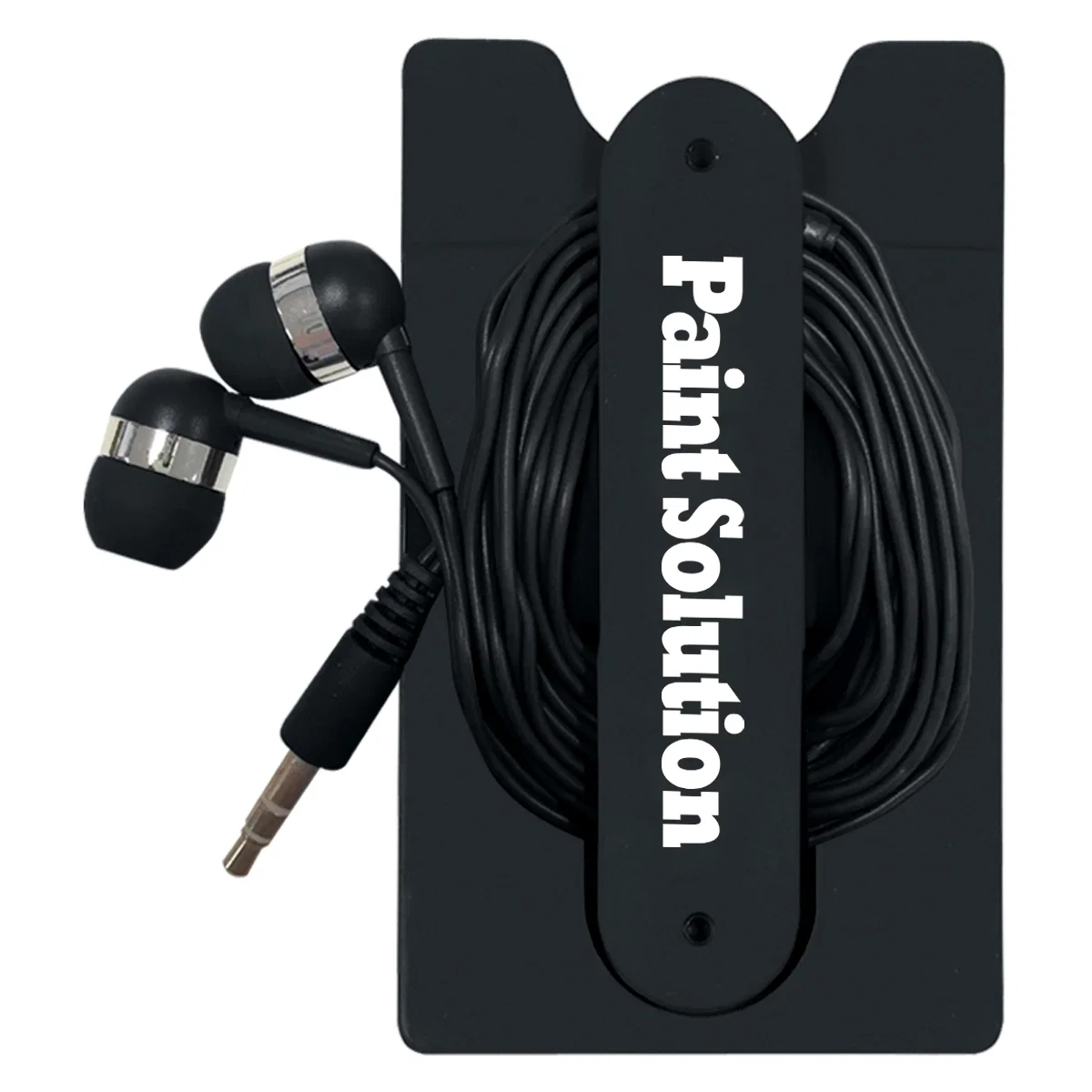 Earbud tips visible at the top of the holder
