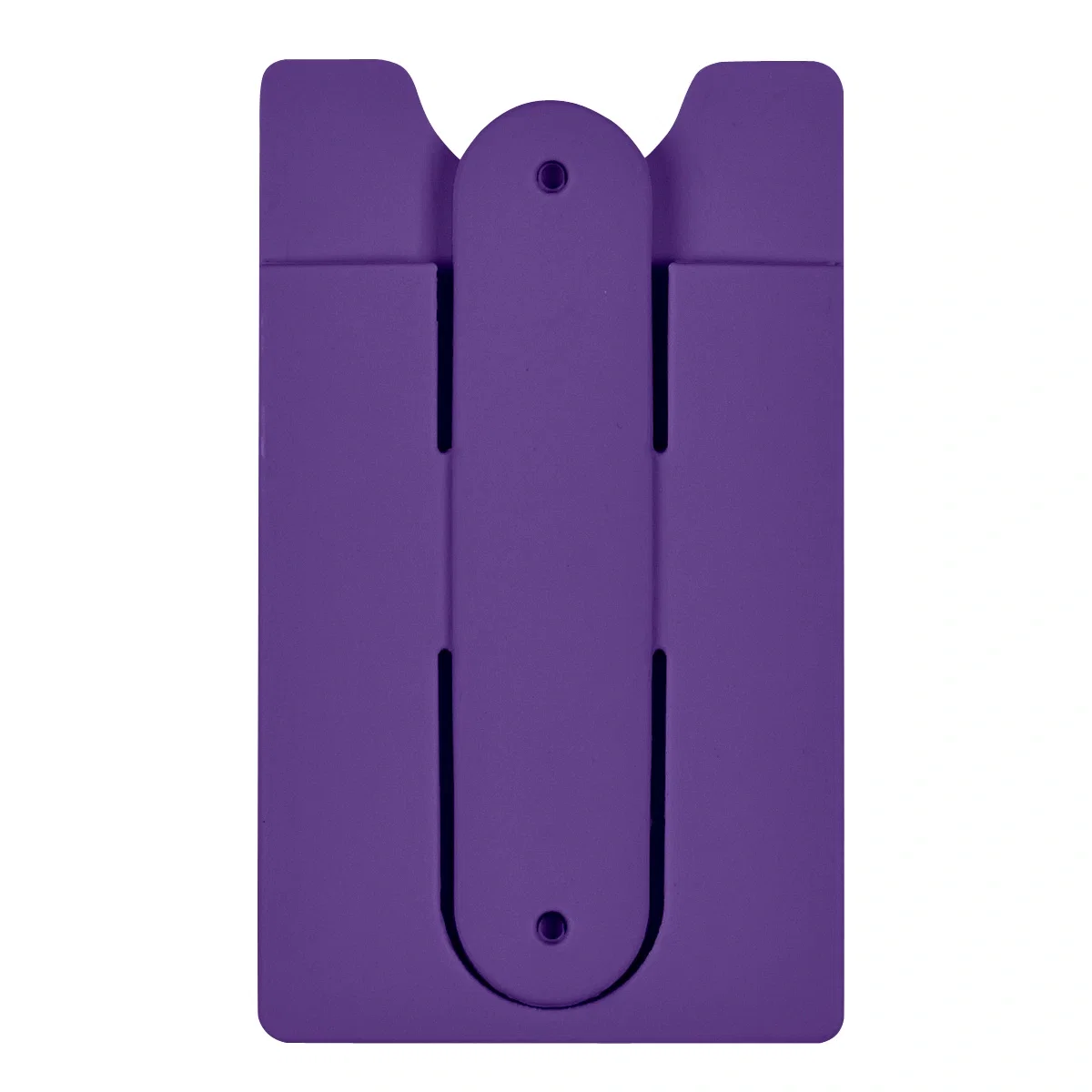 Phone held in one hand with the pouch on back