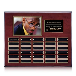 Photo Perpetual Plaque on Piano Finish Wood, 12x15 In Max