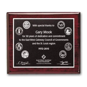 Rosewood Piano Finish Photocast Relief Plaque