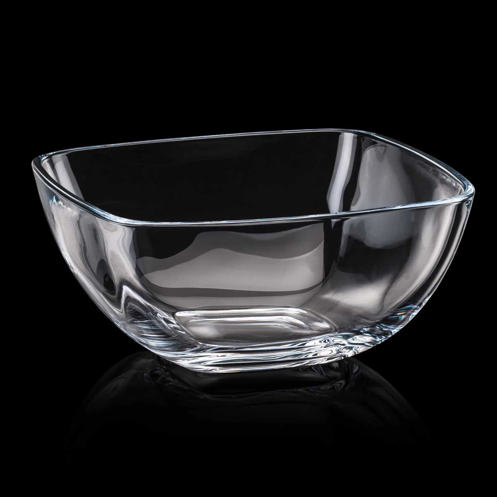 Custom Lead Free Crystalline Bowl Award, Rounded Modern Profile for retirement presentations