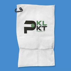 Pickle Pocket Waffle Towel, 11" x 18" Polyester, Embroidered