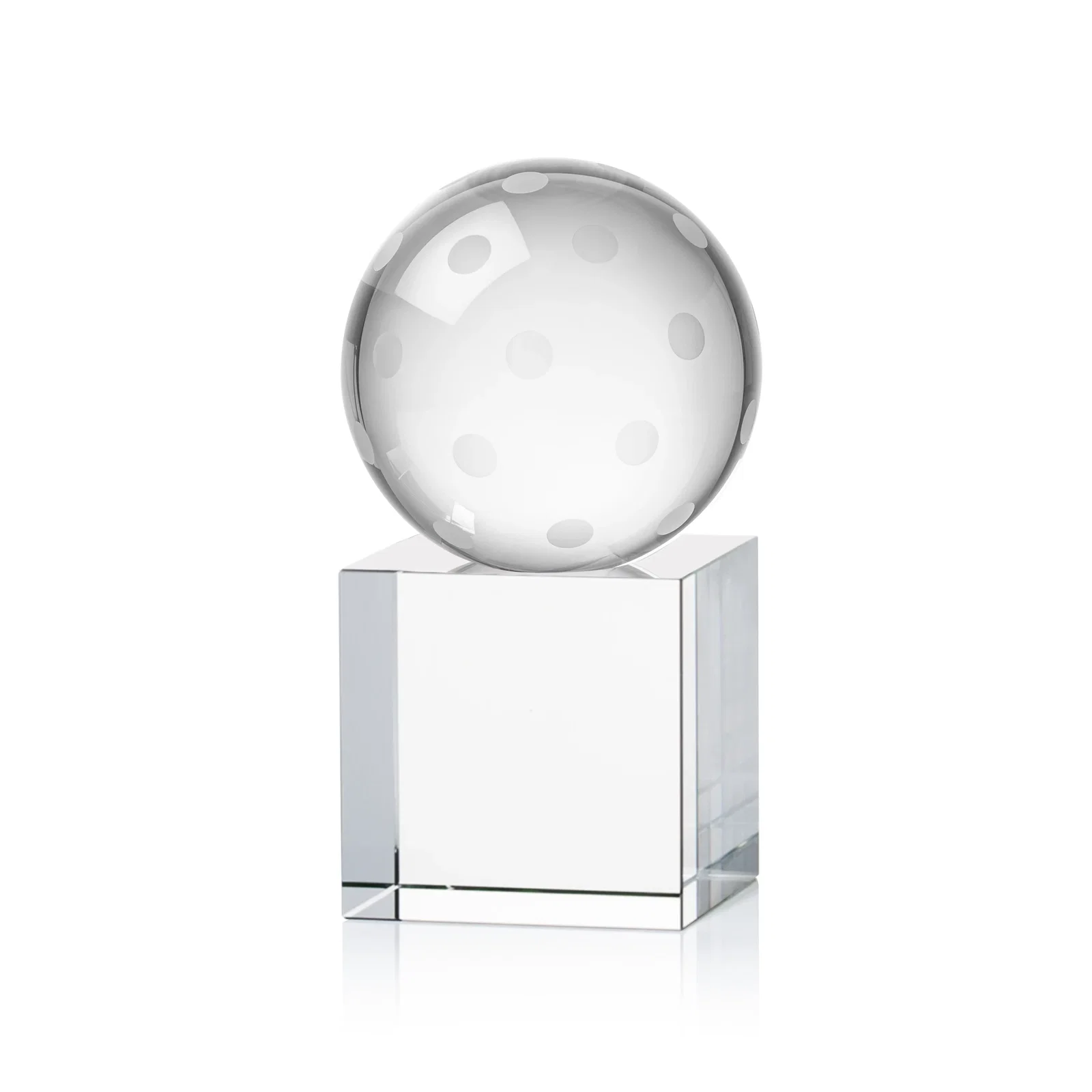Custom Optical Crystal Pickleball Award for volunteer appreciation