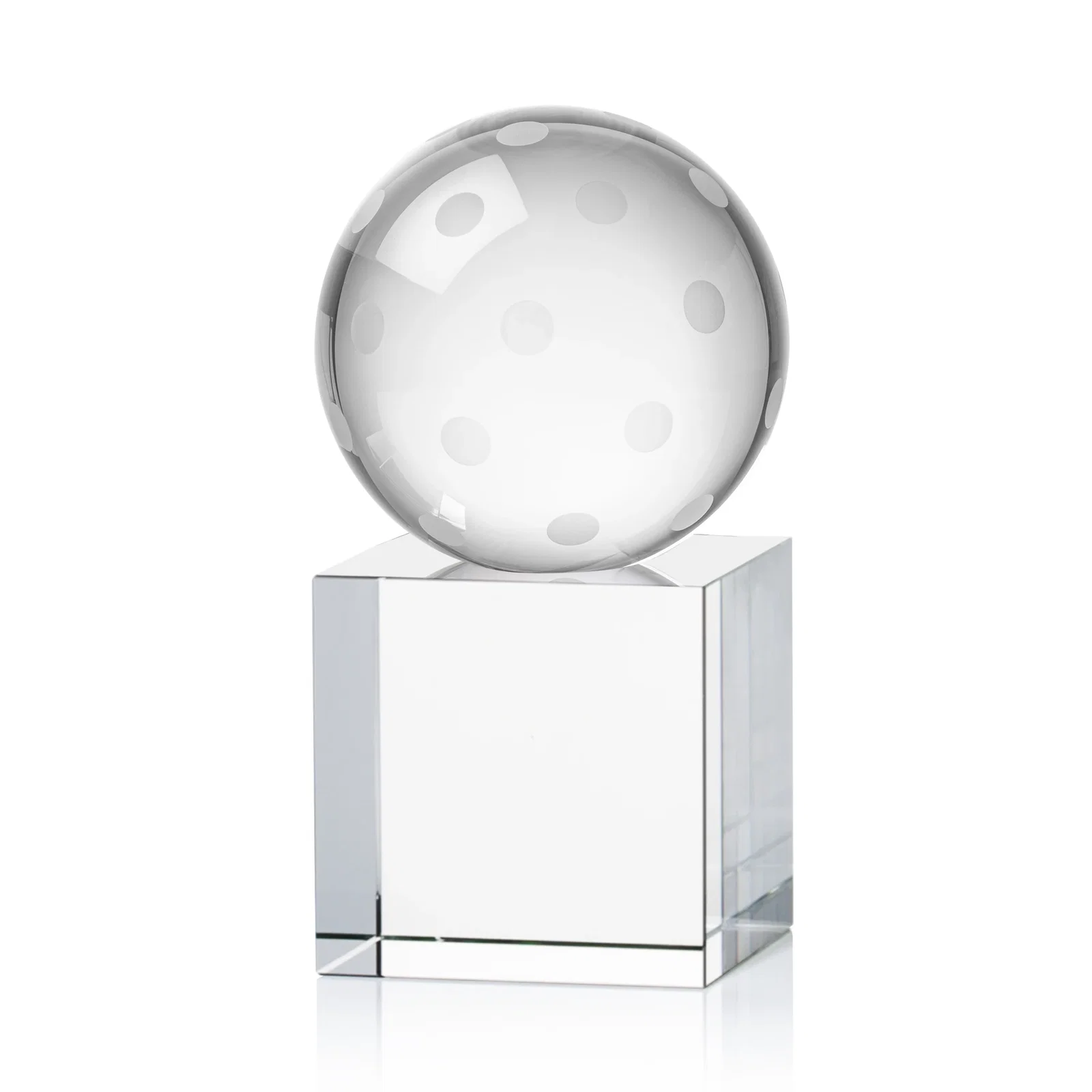 Custom Optical Crystal Pickleball Award for dealer and partner awards