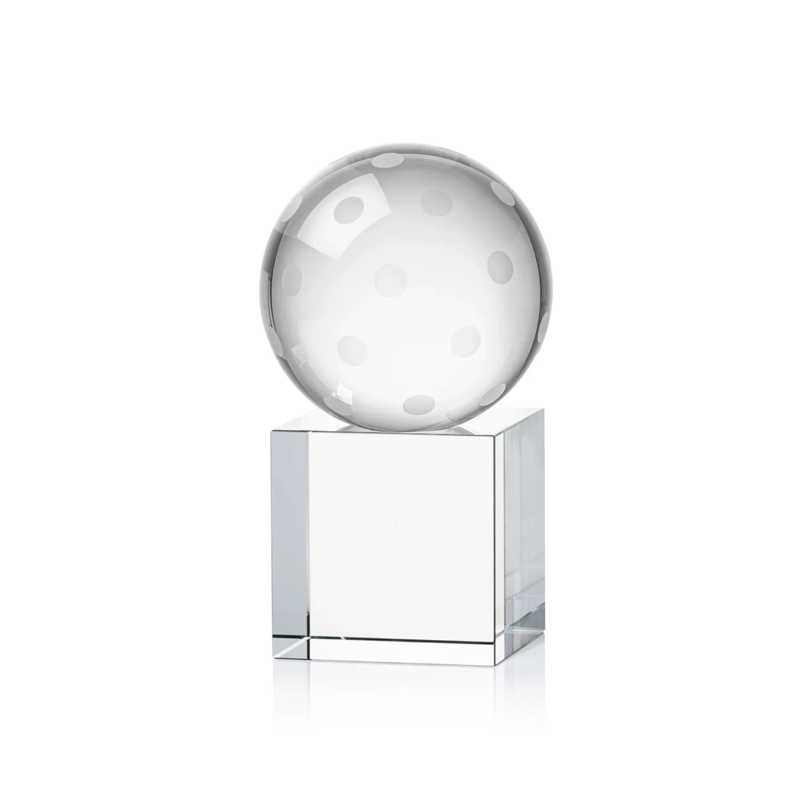 Custom Optical Crystal Pickleball Award for safety achievement programs