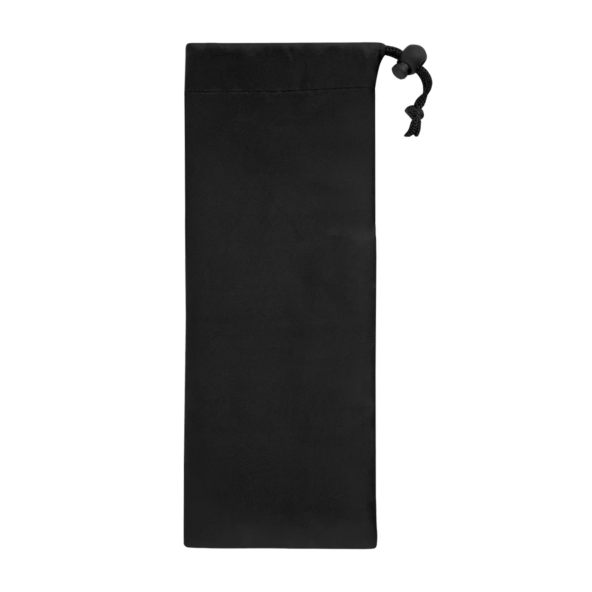 Cinched sack standing upright on a white background