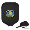 Black pickleball paddle cover seen from the front