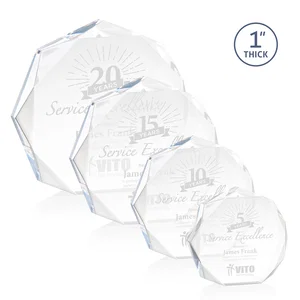 Acrylic Award With Recessed-Bevel Gemstone Facets